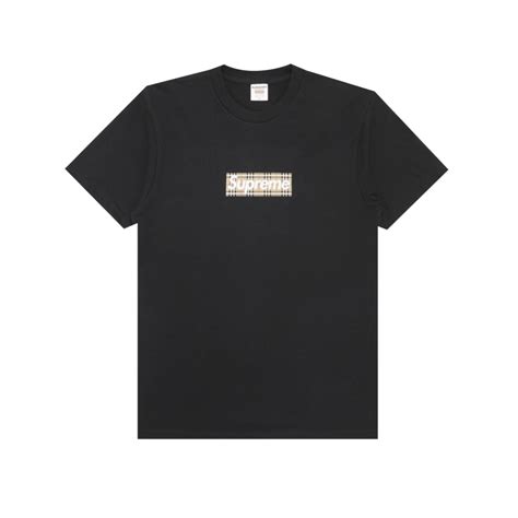 supreme burberry boxlogo|supreme burberry tee logo.